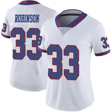 Nike Aaron Robinson Women's Limited New York Giants White Color Rush Jersey
