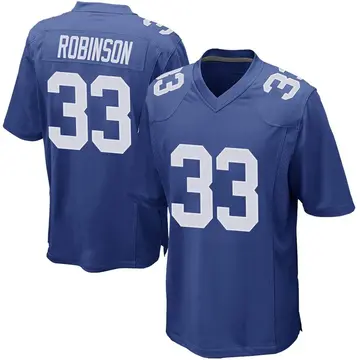 Nike Aaron Robinson Youth Game New York Giants Royal Team Color Jersey