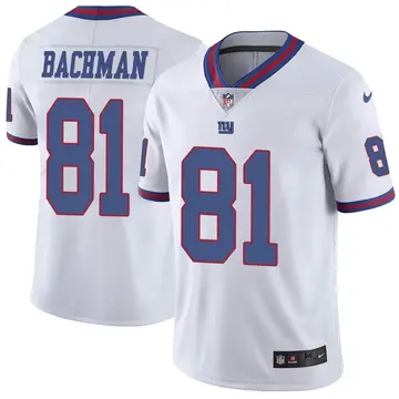 Nike Alex Bachman Men's Limited New York Giants White Color Rush Jersey