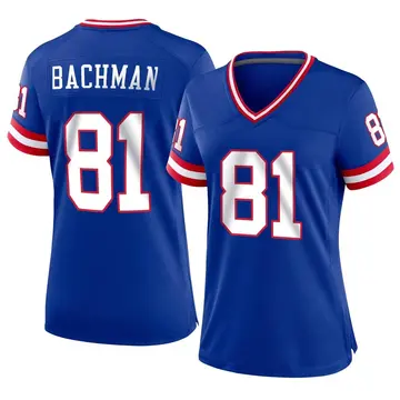 Nike Alex Bachman Women's Game New York Giants Royal Classic Jersey