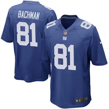 Nike Alex Bachman Youth Game New York Giants Royal Team Color Jersey