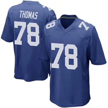 Nike Andrew Thomas Men's Game New York Giants Royal Team Color Jersey