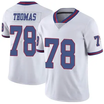 Nike Andrew Thomas Men's Limited New York Giants White Color Rush Jersey
