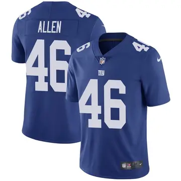 Nike Austin Allen Men's Limited New York Giants Royal Team Color Vapor Untouchable Jersey