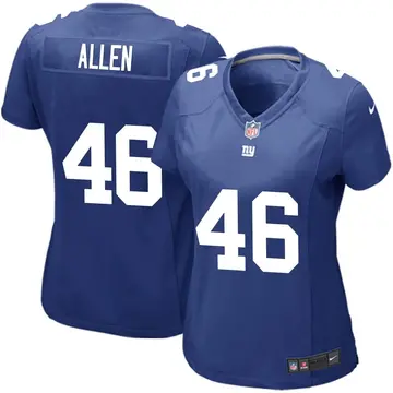 Nike Austin Allen Women's Game New York Giants Royal Team Color Jersey