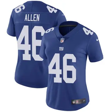 Nike Austin Allen Women's Limited New York Giants Royal Team Color Vapor Untouchable Jersey
