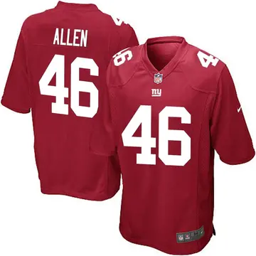 Nike Austin Allen Youth Game New York Giants Red Alternate Jersey