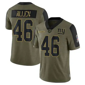 Nike Austin Allen Youth Limited New York Giants Olive 2021 Salute To Service Jersey