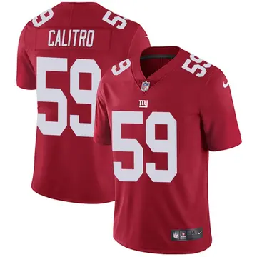 Nike Austin Calitro Men's Limited New York Giants Red Alternate Vapor Untouchable Jersey