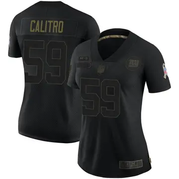 Nike Austin Calitro Women's Limited New York Giants Black 2020 Salute To Service Jersey