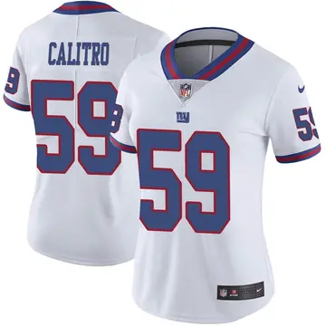 Nike Austin Calitro Women's Limited New York Giants White Color Rush Jersey