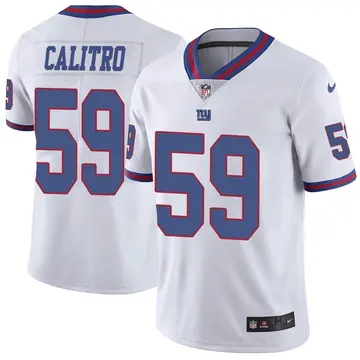 Nike Austin Calitro Youth Limited New York Giants White Color Rush Jersey