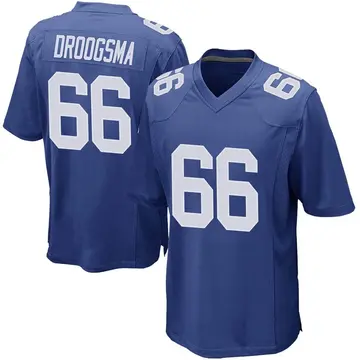 Nike Austin Droogsma Men's Game New York Giants Royal Team Color Jersey