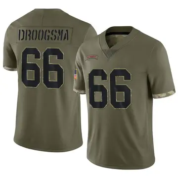 Nike Austin Droogsma Youth Limited New York Giants Olive 2022 Salute To Service Jersey