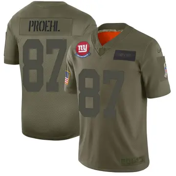 Nike Austin Proehl Men's Limited New York Giants Camo 2019 Salute to Service Jersey