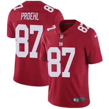 Nike Austin Proehl Men's Limited New York Giants Red Alternate Vapor Untouchable Jersey