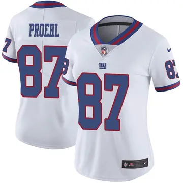 Nike Austin Proehl Women's Limited New York Giants White Color Rush Jersey
