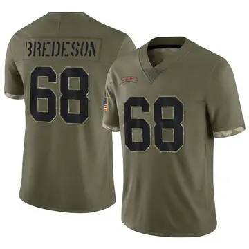 Nike Ben Bredeson Men's Limited New York Giants Olive 2022 Salute To Service Jersey