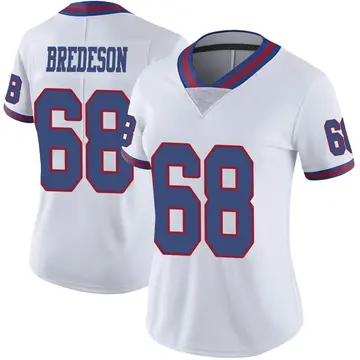 Nike Ben Bredeson Women's Limited New York Giants White Color Rush Jersey