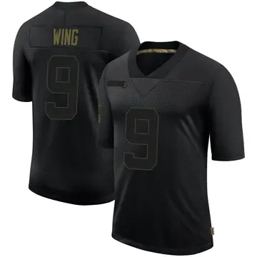 Nike Brad Wing Men's Limited New York Giants Black 2020 Salute To Service Retired Jersey