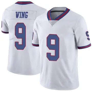Nike Brad Wing Men's Limited New York Giants White Color Rush Jersey