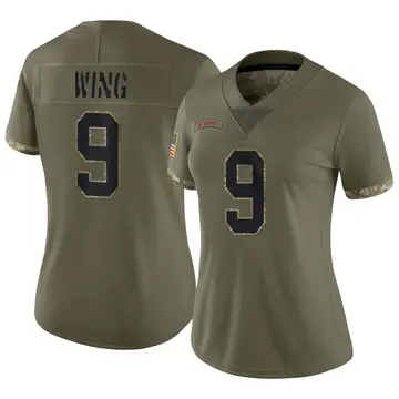 Nike Brad Wing Women's Limited New York Giants Olive 2022 Salute To Service Jersey