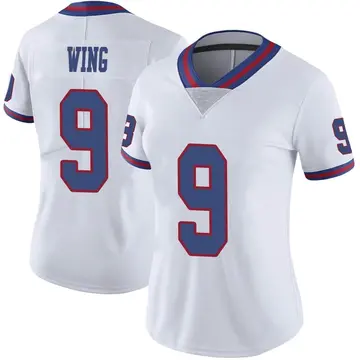 Nike Brad Wing Women's Limited New York Giants White Color Rush Jersey