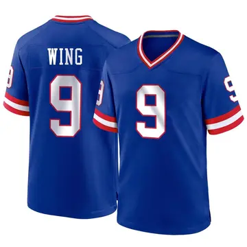 Nike Brad Wing Youth Game New York Giants Royal Classic Jersey
