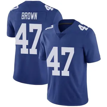 Nike Cam Brown Men's Limited New York Giants Royal Team Color Vapor Untouchable Jersey