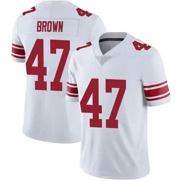 Nike Cam Brown Men's Limited New York Giants White Vapor Untouchable Jersey