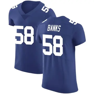 Nike Carl Banks Men's Elite New York Giants Royal Team Color Vapor Untouchable Jersey