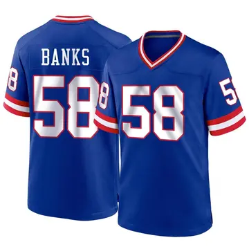 Nike Carl Banks Men's Game New York Giants Royal Classic Jersey