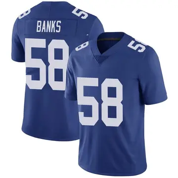 Nike Carl Banks Men's Limited New York Giants Royal Team Color Vapor Untouchable Jersey