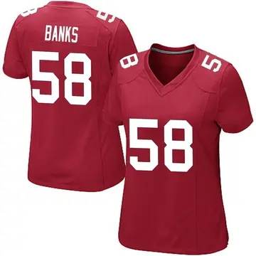Nike Carl Banks Women's Game New York Giants Red Alternate Jersey