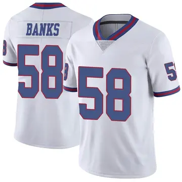 Nike Carl Banks Youth Limited New York Giants White Color Rush Jersey