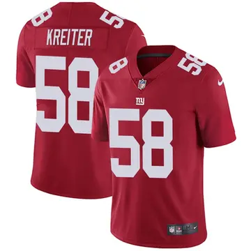 Nike Casey Kreiter Men's Limited New York Giants Red Alternate Vapor Untouchable Jersey