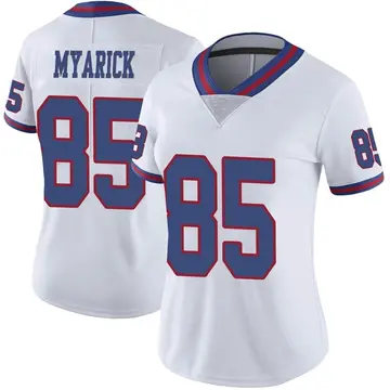 Nike Chris Myarick Women's Limited New York Giants White Color Rush Jersey