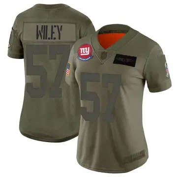 Nike Chuck Wiley Women's Limited New York Giants Camo 2019 Salute to Service Jersey