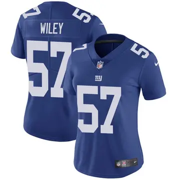 Nike Chuck Wiley Women's Limited New York Giants Royal Team Color Vapor Untouchable Jersey