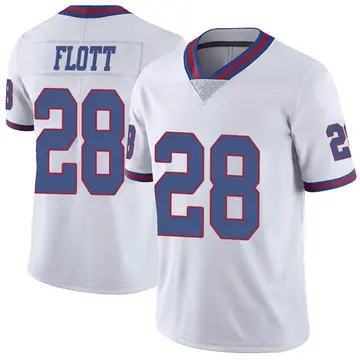 Nike Cor'Dale Flott Men's Limited New York Giants White Color Rush Jersey