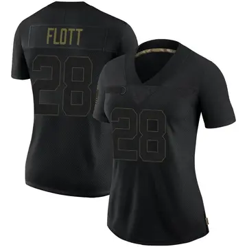 Nike Cor'Dale Flott Women's Limited New York Giants Black 2020 Salute To Service Jersey