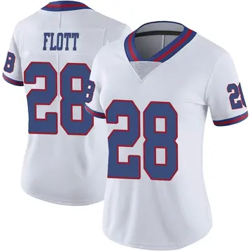 Nike Cor'Dale Flott Women's Limited New York Giants White Color Rush Jersey
