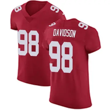 Nike D.J. Davidson Men's Elite New York Giants Red Alternate Vapor Untouchable Jersey