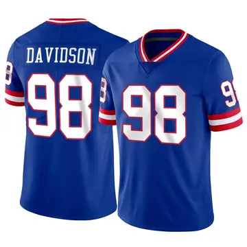 Nike D.J. Davidson Men's Limited New York Giants Classic Vapor Jersey