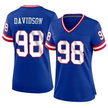 Nike D.J. Davidson Women's Game New York Giants Royal Classic Jersey