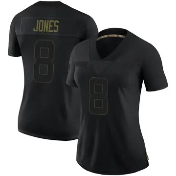 Nike Daniel Jones Women's Limited New York Giants Black 2020 Salute To Service Jersey