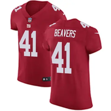 Nike Darrian Beavers Men's Elite New York Giants Red Alternate Vapor Untouchable Jersey