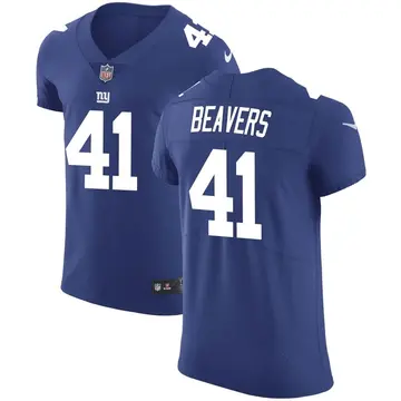 Nike Darrian Beavers Men's Elite New York Giants Royal Team Color Vapor Untouchable Jersey