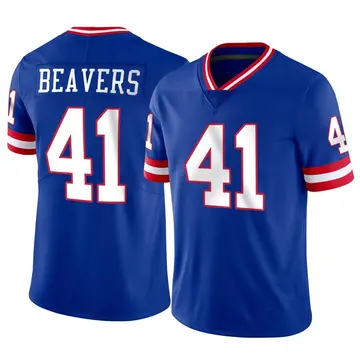 Nike Darrian Beavers Men's Limited New York Giants Classic Vapor Jersey