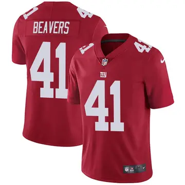 Nike Darrian Beavers Men's Limited New York Giants Red Alternate Vapor Untouchable Jersey
